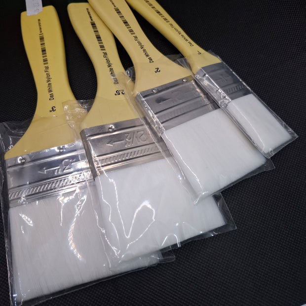 Das White Nylon Flat