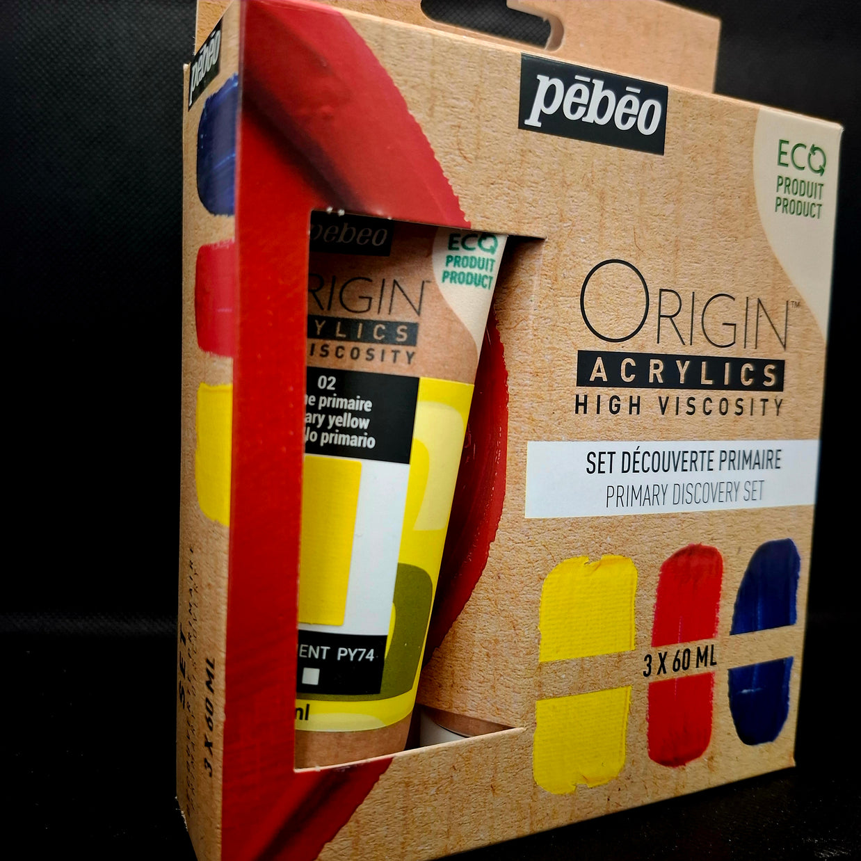 Pebeo Origin Acrylics High Viscosity Primary Discovery Set 3x60ml