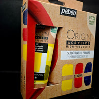 Pebeo Origin Acrylics High Viscosity Primary Discovery Set 3x60ml