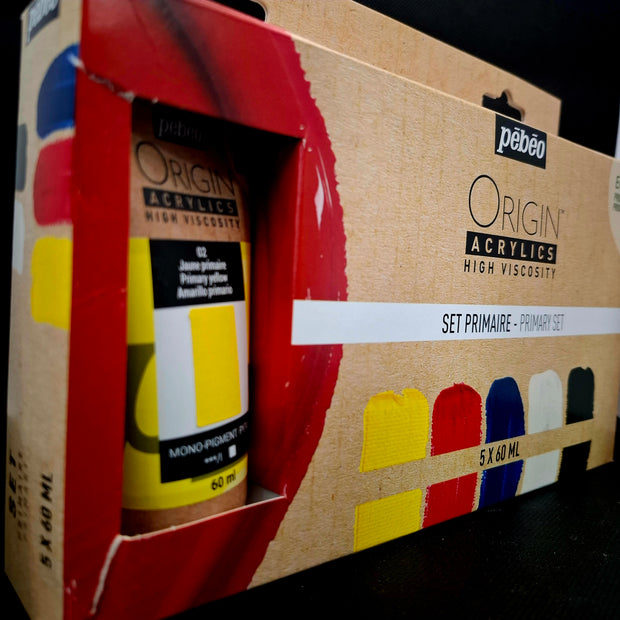 Pebeo Origin Acrylics High Viscosity Primary Set 5x60ml