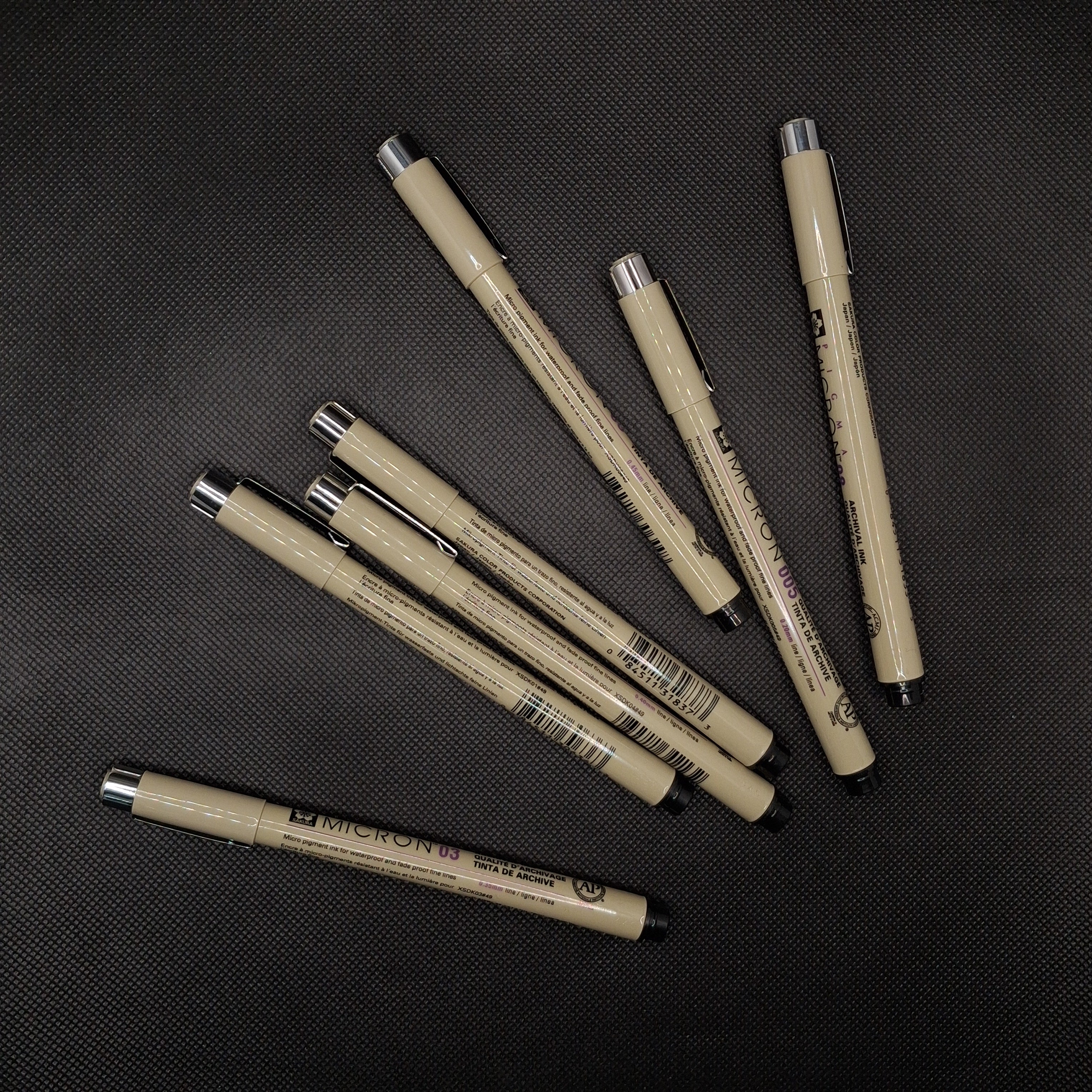 Pigma Micron Fineliners