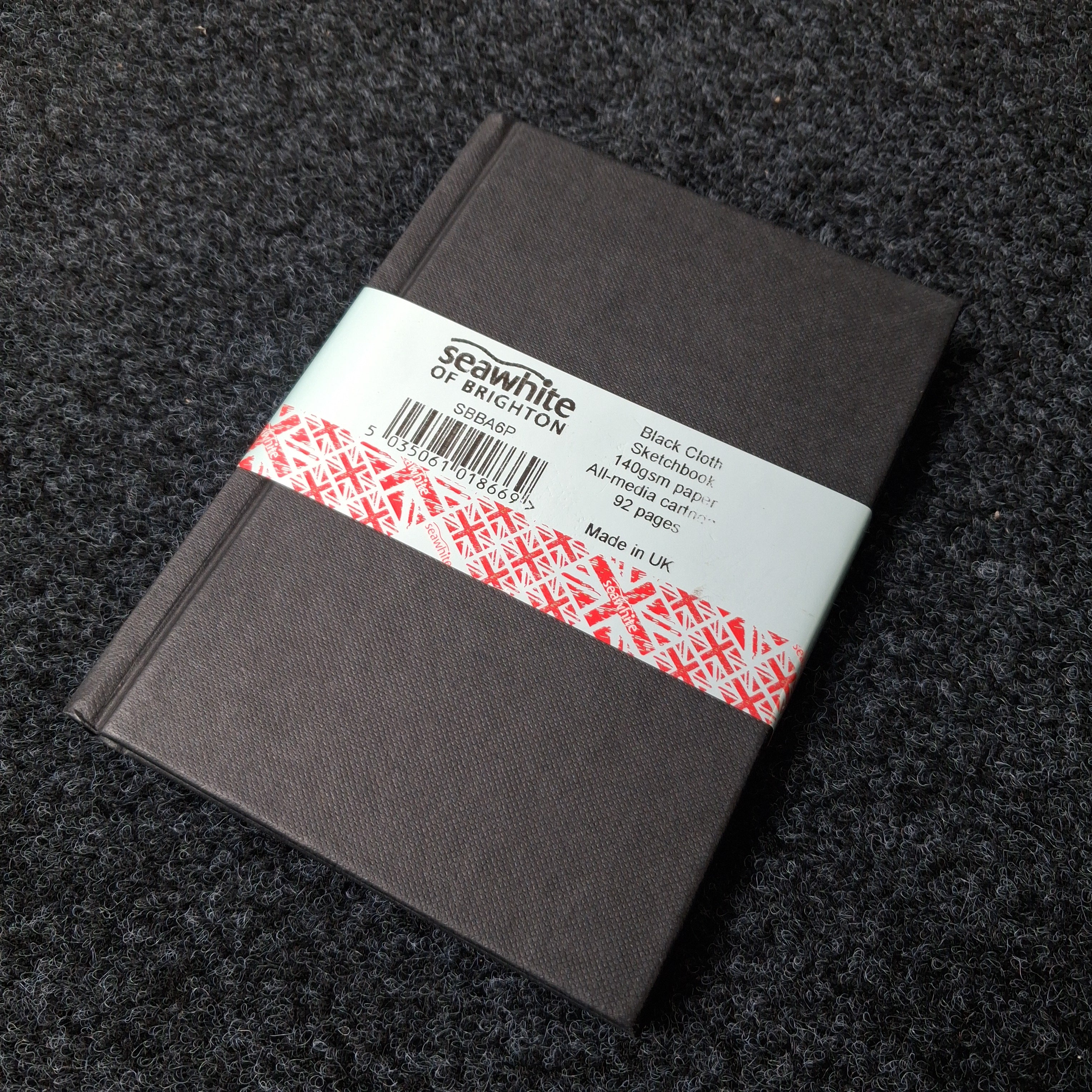 Seawhite Black Cloth Hardback Sketchbook 140gsm
