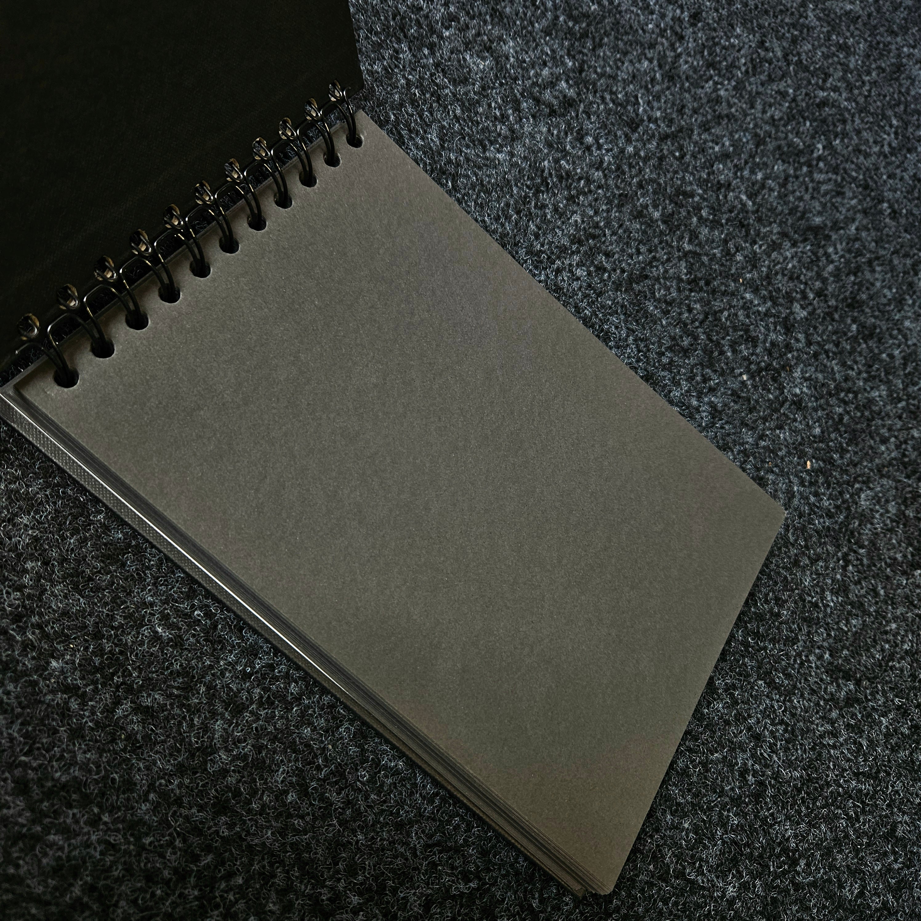 Seawhite Black Card Spiral Bound Book 220gsm