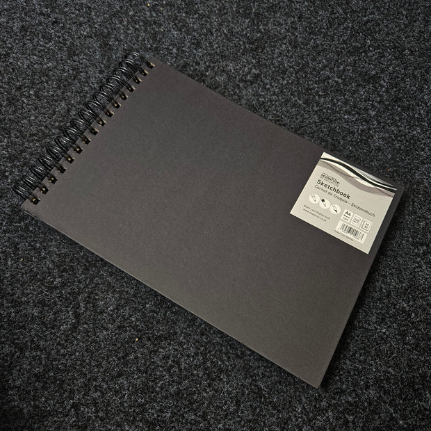 Seawhite Black Card Spiral Bound Book 220gsm