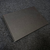 Seawhite Black Card Spiral Bound Book 220gsm
