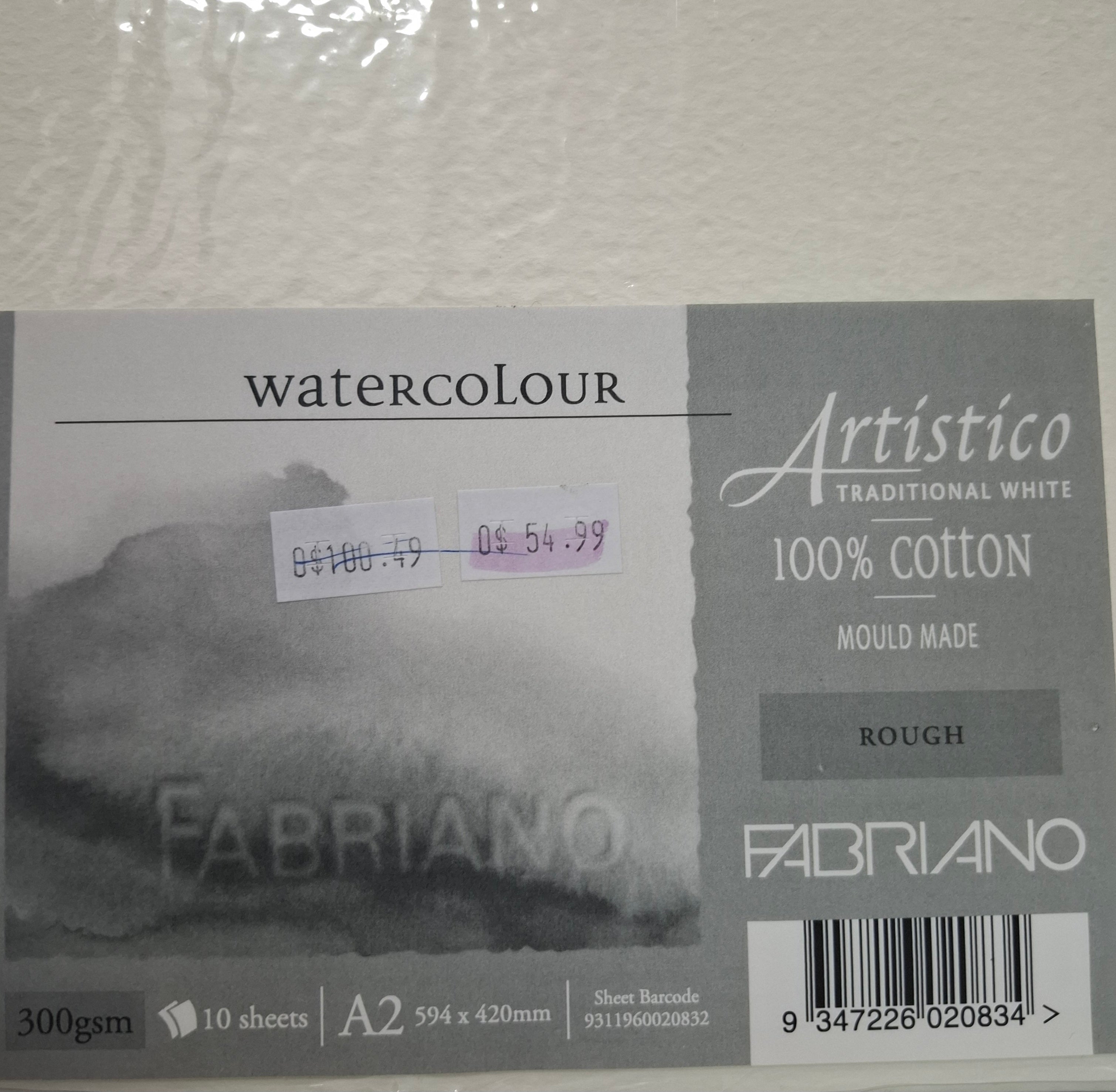 Fabriano Artistico A2 Watercolour Paper