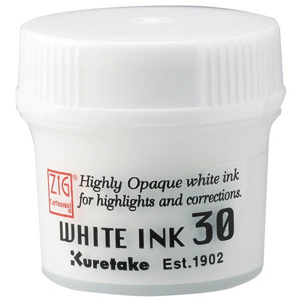 ZIG Kuretake Cartoonist Ink White 30 mL