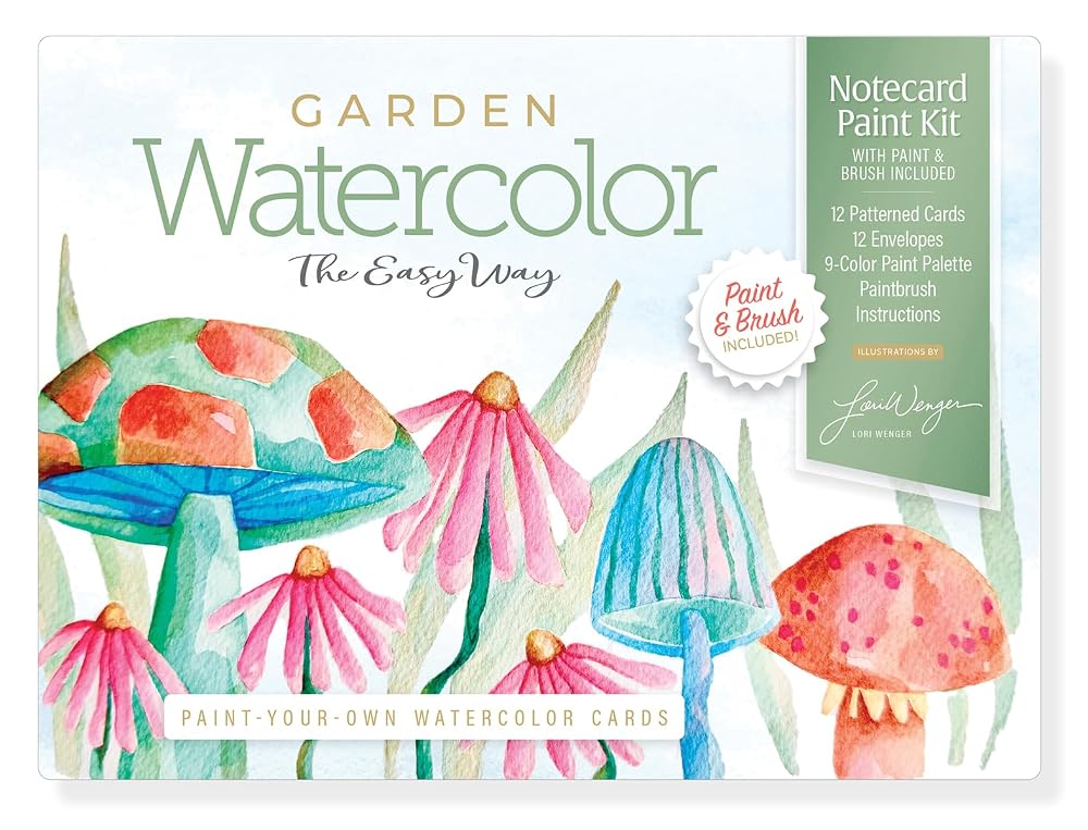 Watercolor the Easy Way Paint-Your-Own Watercolor Cards Garden: Notecard Paint Kit with Paint and Brush Included cover image