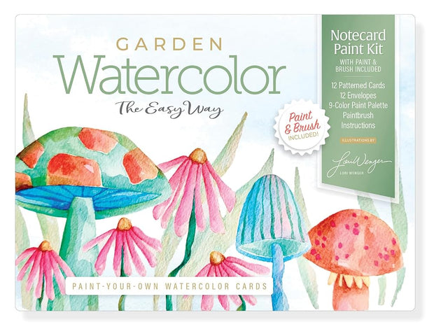 Watercolor the Easy Way Paint-Your-Own Watercolor Cards Garden: Notecard Paint Kit with Paint and Brush Included cover image