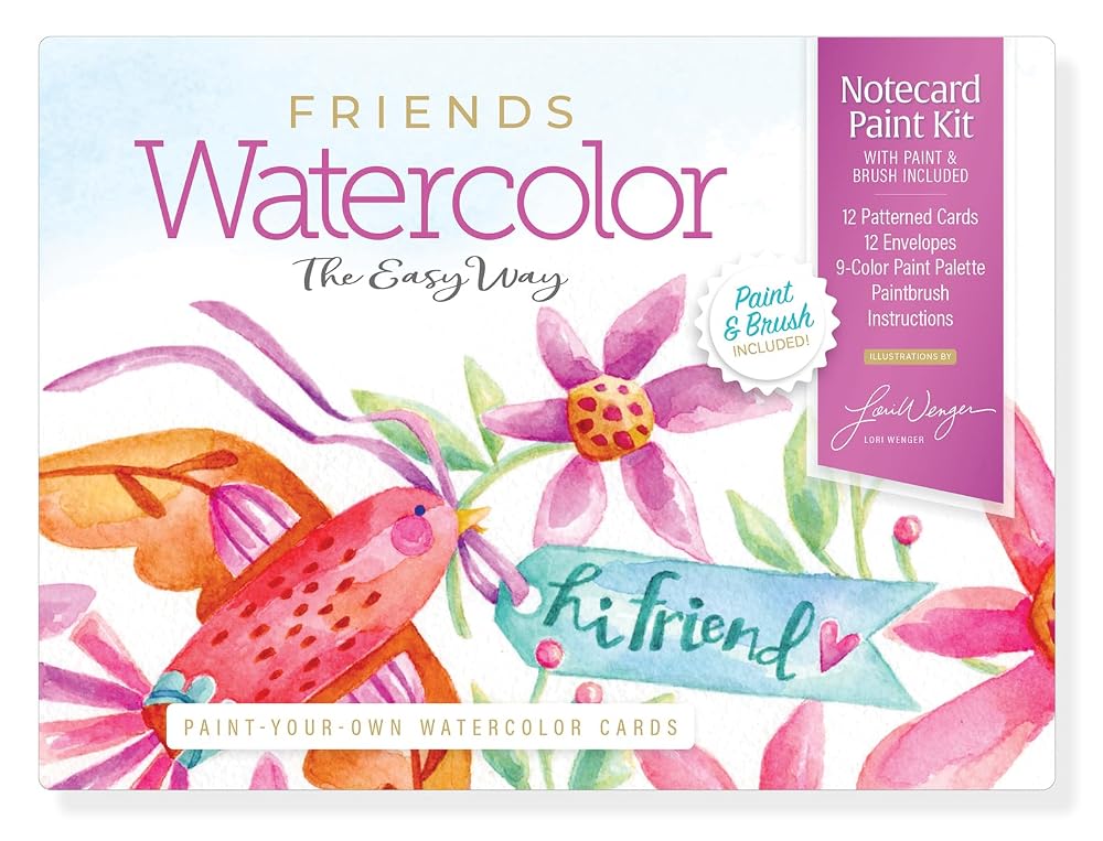 Watercolor the Easy Way Paint-Your-Own Watercolor Cards Friends: Notecard Paint Kit with Paint and Brush Included cover image