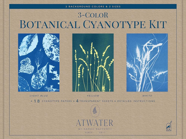 3-Color Botanical Cyanotype Kit: Beginner-Friendly Solar Printing Kit for DIY Nature Art cover image