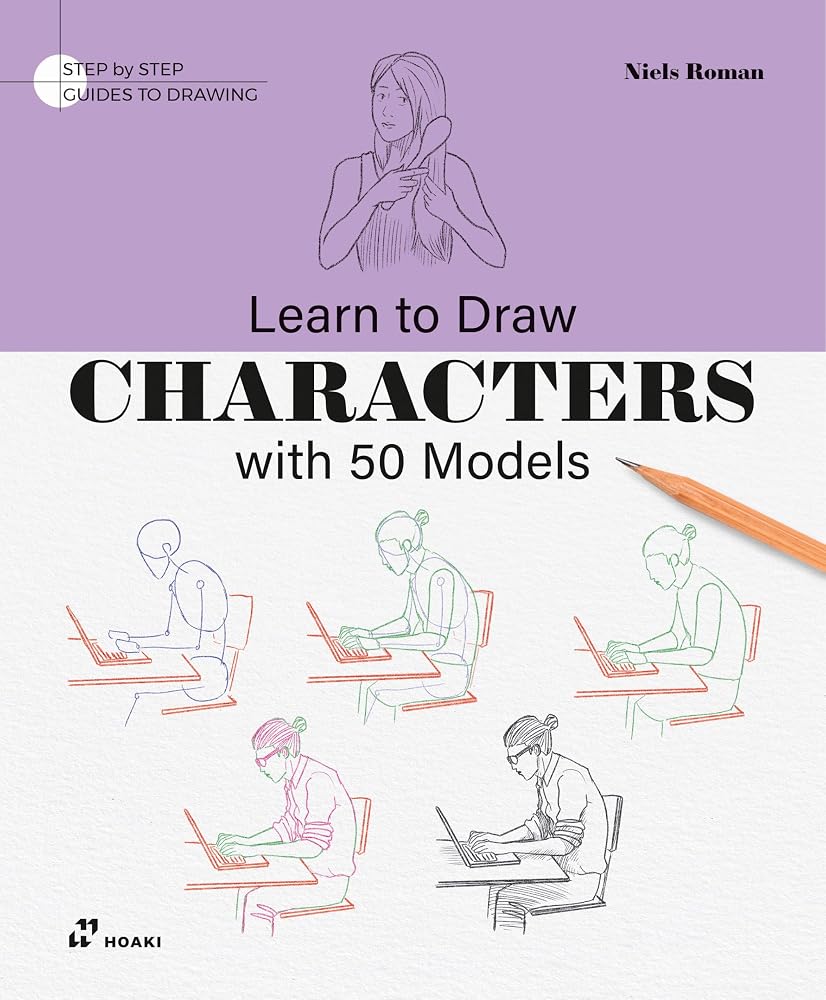 Learn To Draw Characters with 50 Models: Step by Step Guides to Drawing: A Brief History of 20th Century Fashion cover image