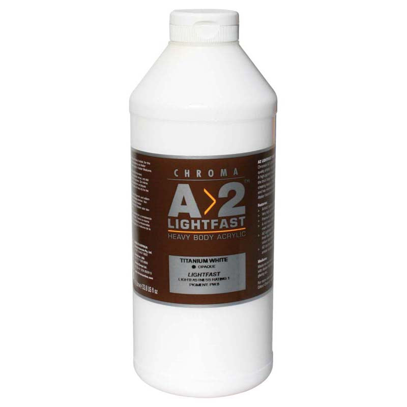 A2 Acrylic 1 Litre Titanium White