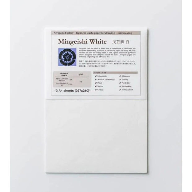 Awagami Mingeishi White A4 12sht