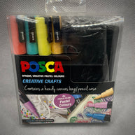 Posca Set Of 4 Pastel Colours with a Case PC-3M