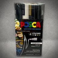 Posca Set Of 4 Metallic Colours PC-5M