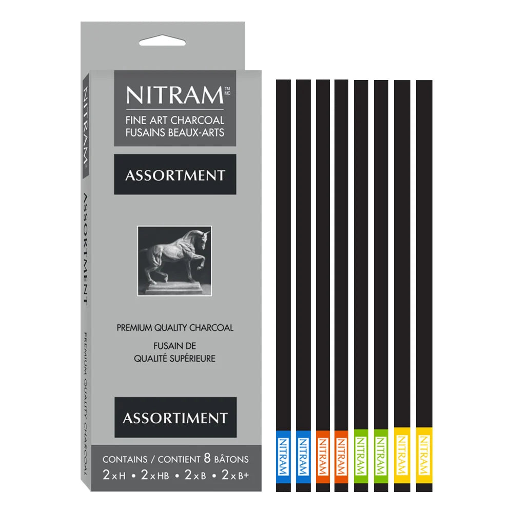 Nitram Fine Art Charcoal Assortment 8pc