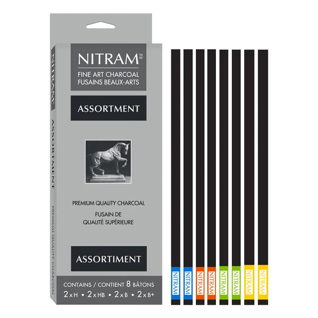 Nitram Fine Art Charcoal Assortment 8pc