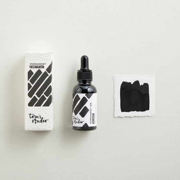 Tom's Studio Permanent Ink 30ml - Black