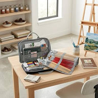 Everything Mary Art Supply Storage Case With Brush Roll