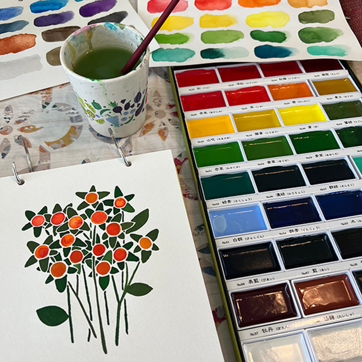 Kuretake Wet on Wet Watercolor Painting Set