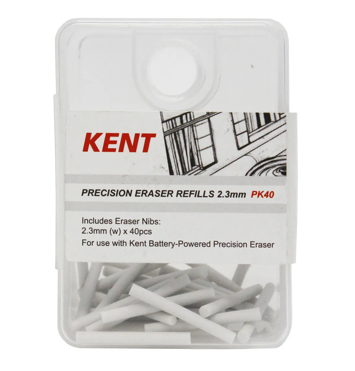 Kent Precision Battery Operated Eraser & Refills
