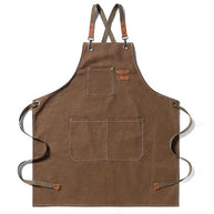 Canvas and Leather Crossback Apron