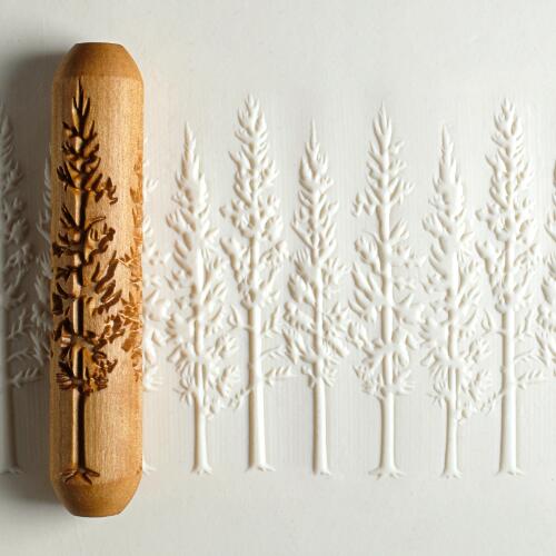 Wooden Stamps and Textured Rollers
