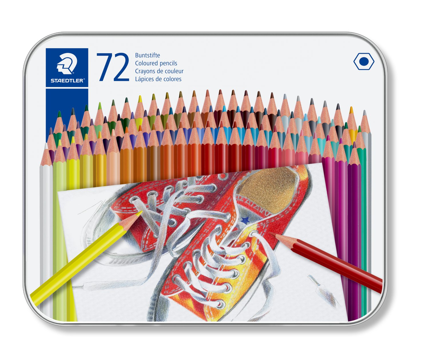 Staedtler Coloured Pencil Hexagonal Set 72pc