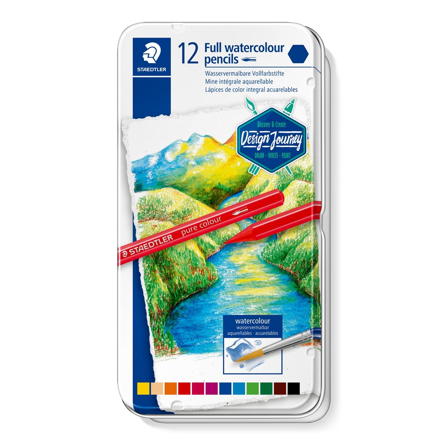 Staedtler Full Watercolour Pencils 12pc Set