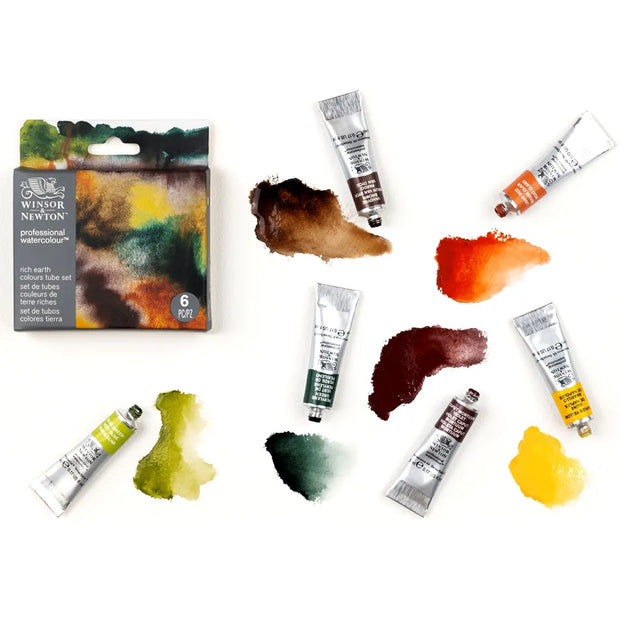 Winsor & Newton Professional Watercolour Tube Set- Rich Earth Colours Tube Set