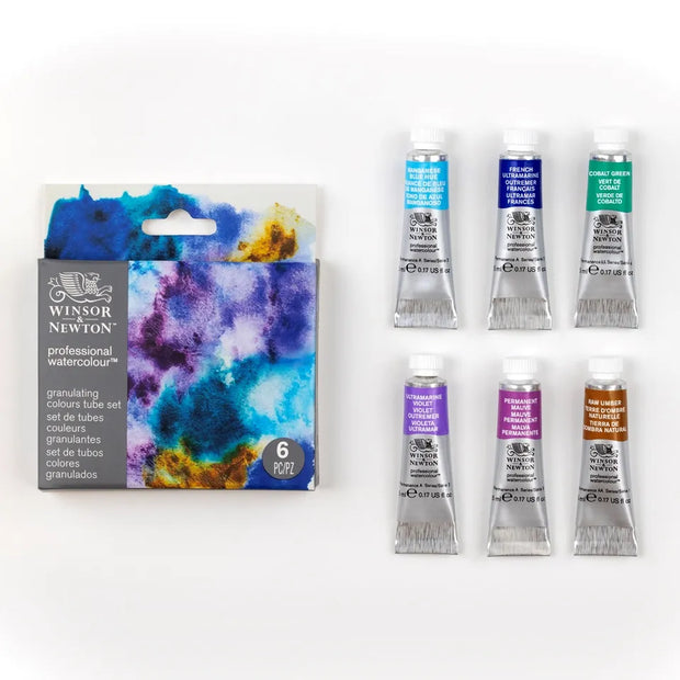 Winsor & Newton Professional Watercolour Tube Set- Granulating Colours Tube Set